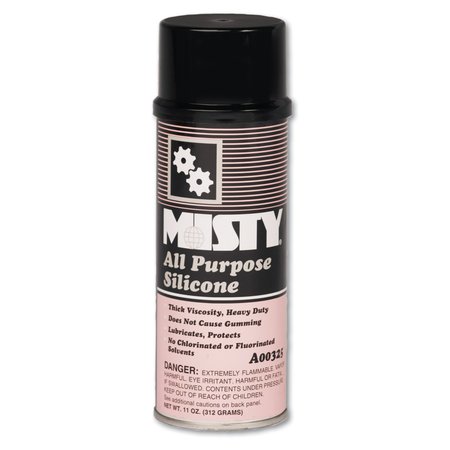MISTY All-Purpose Silicone Spray Lubricant, Aerosol Can, 11oz, PK12 1002092